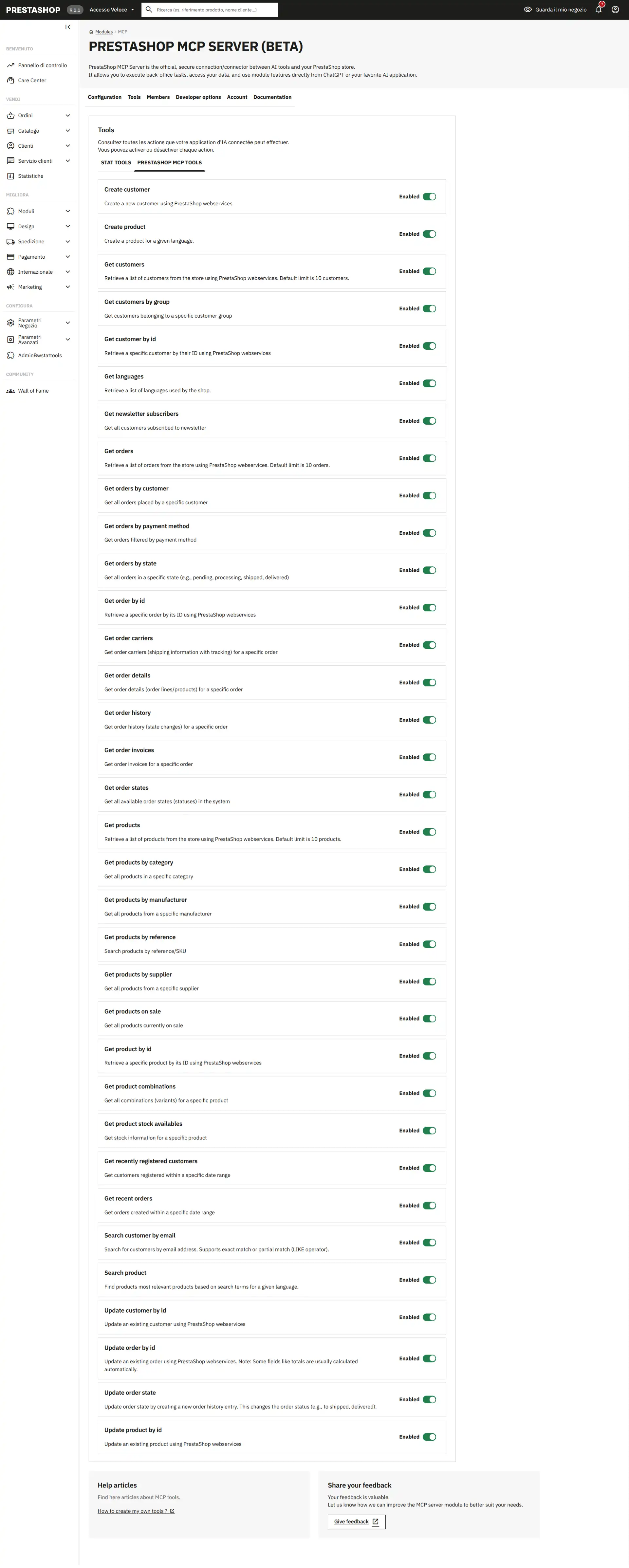 Modulo Prestashop MCP Server