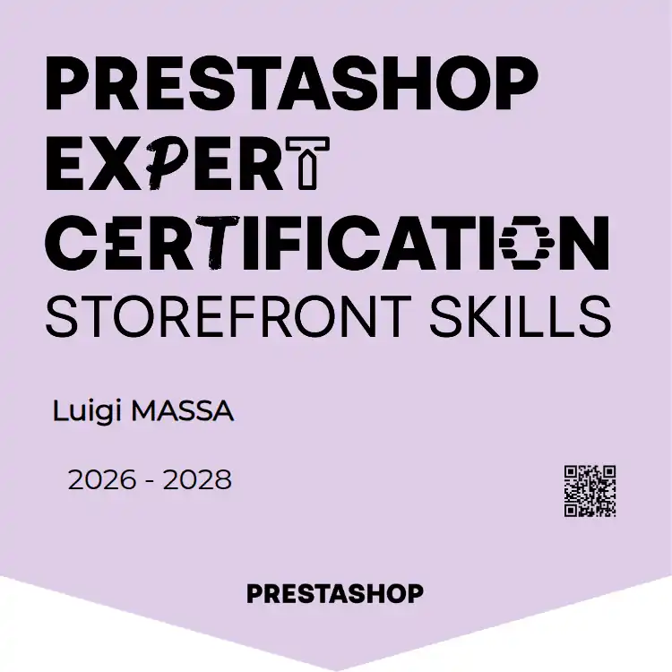 Certificazione PrestaShop Store Front Skills
